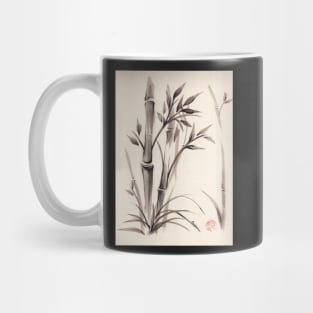 Bamboo Garden:   Sumi-e Bamboo Ink Wash Painting by Rebecca Rees Mug